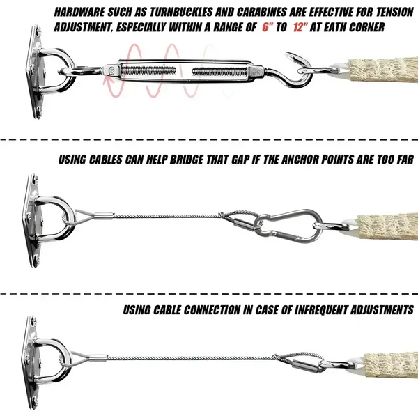 Toldo Vela Rectangular Negro