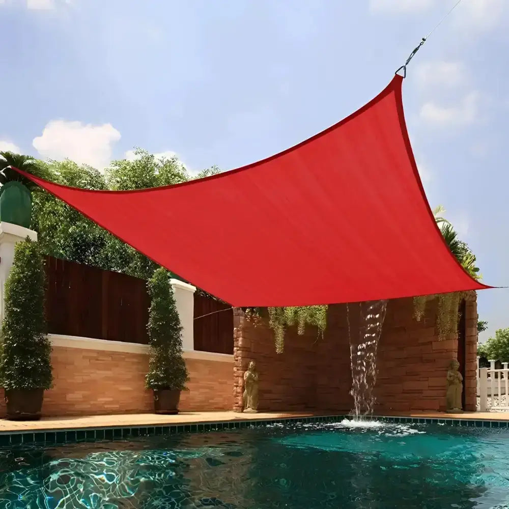 Toldo Vela Cuadrado Rojo