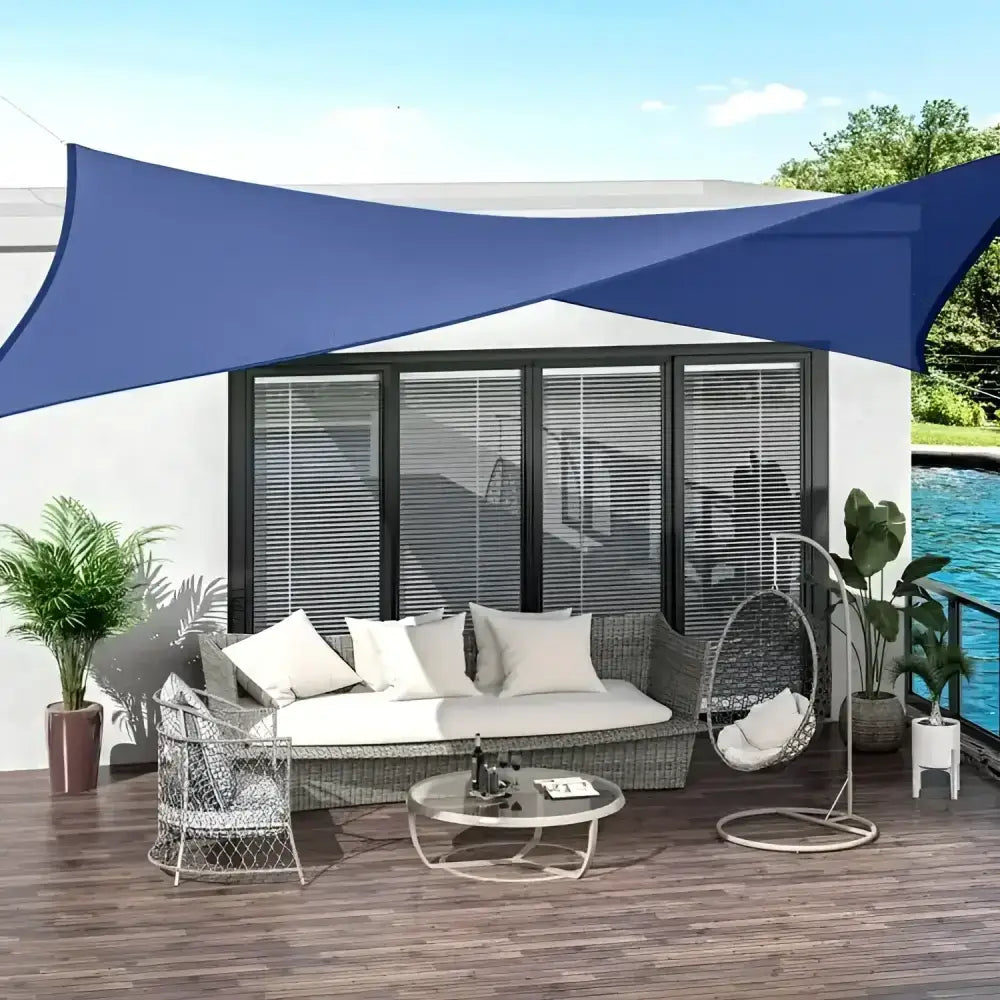Toldo Vela Rectangular Azul