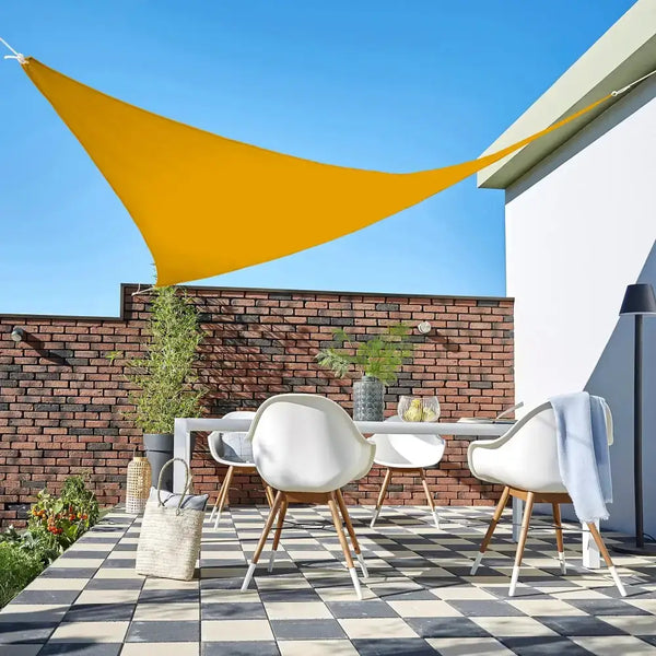 Toldo Vela Triangular Amarillo Azafran
