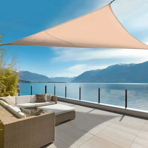 Toldo Vela Triangular Rosa Palo