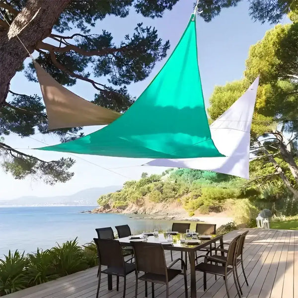 Toldo Vela Triangular Turquesa