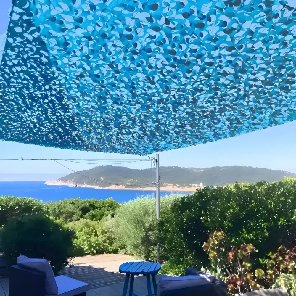 Blue Camo Netting | 420D Reinforced Camo Shade Netting