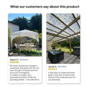 White Camo Netting | 420D Reinforced Camo Shade Netting