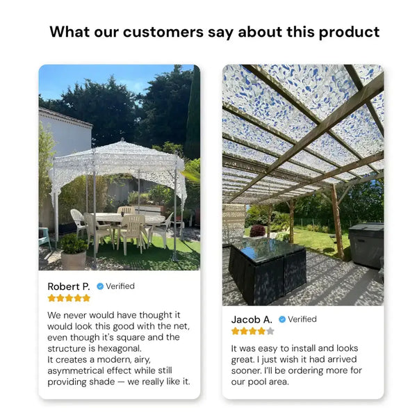 White Camo Netting | 420D Reinforced Camo Shade Netting