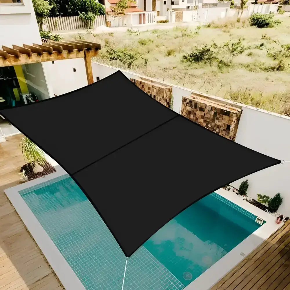Toldo Vela Rectangular Negro