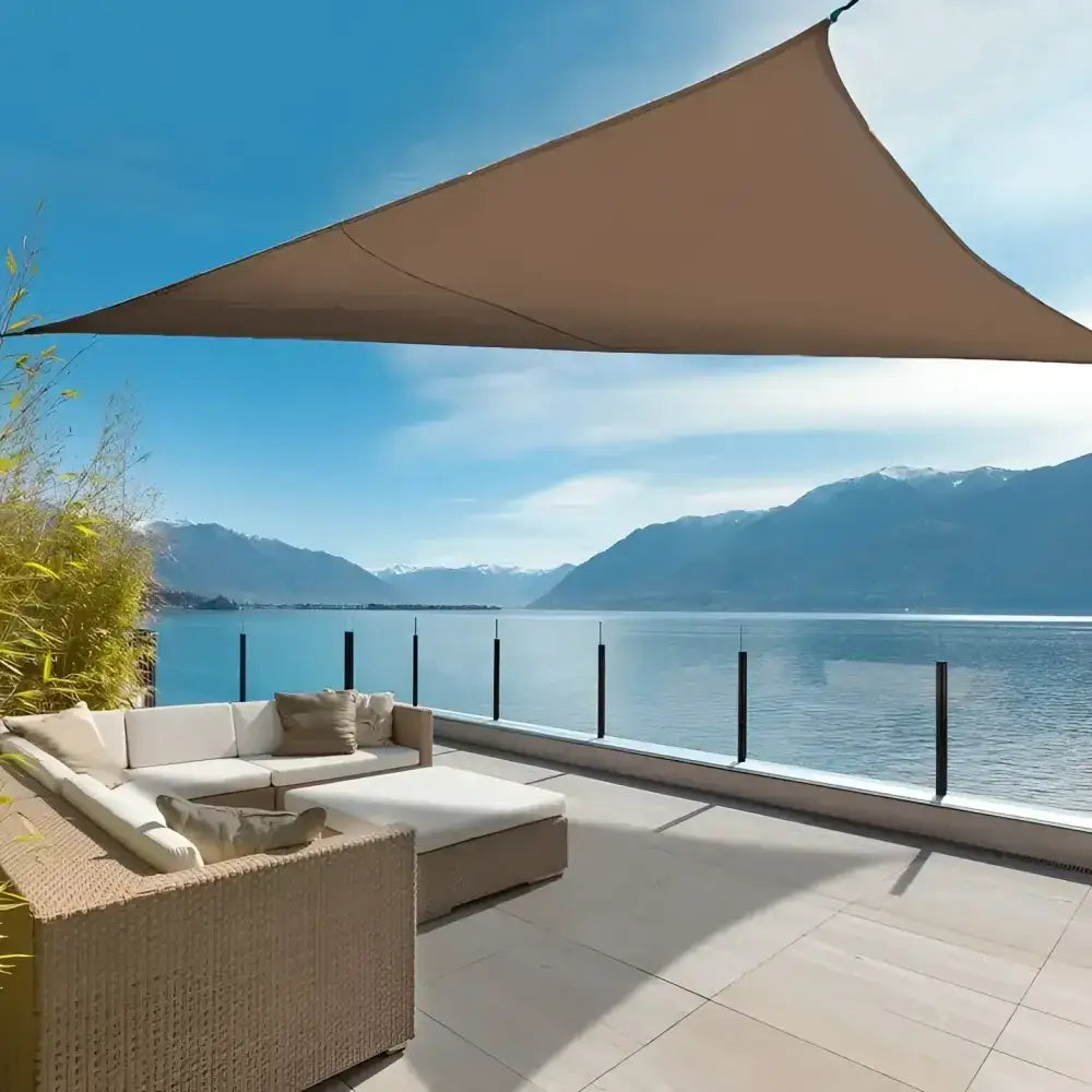 Toldo Vela Triangular Marron