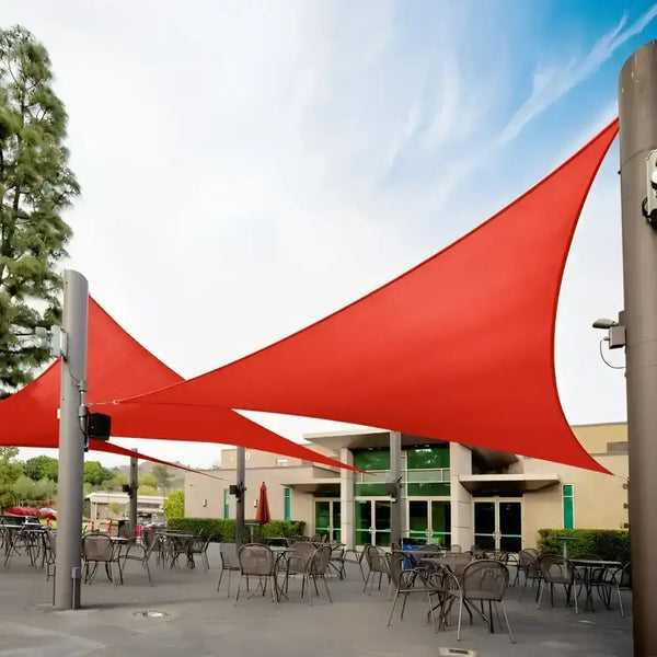 Toldo Vela Triangular Rojo