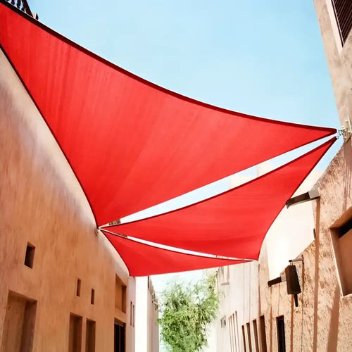 Toldo Vela Triangular Rojo