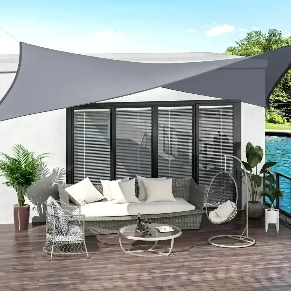 Toldo Vela Rectangular Gris