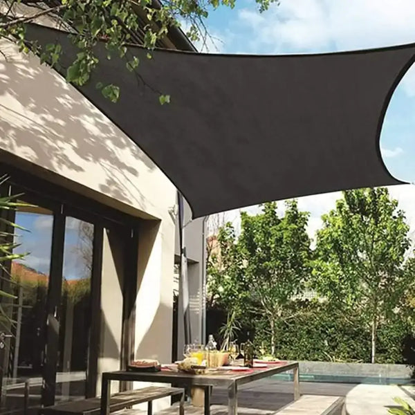 Toldo Vela Rectangular Negro