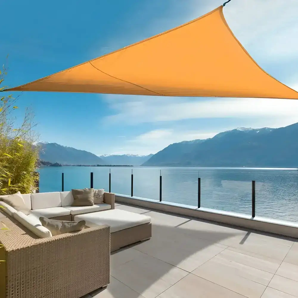Toldo Vela Triangular Amarillo Azafran