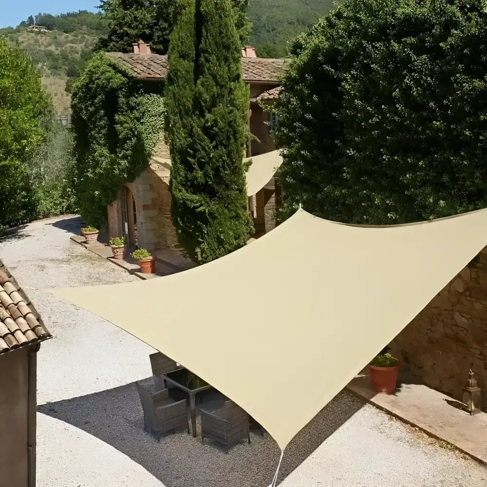 Toldo Vela Rectangular Beis