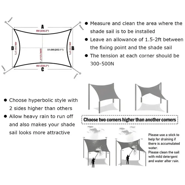 Toldo Vela Rectangular Verde Oscuro
