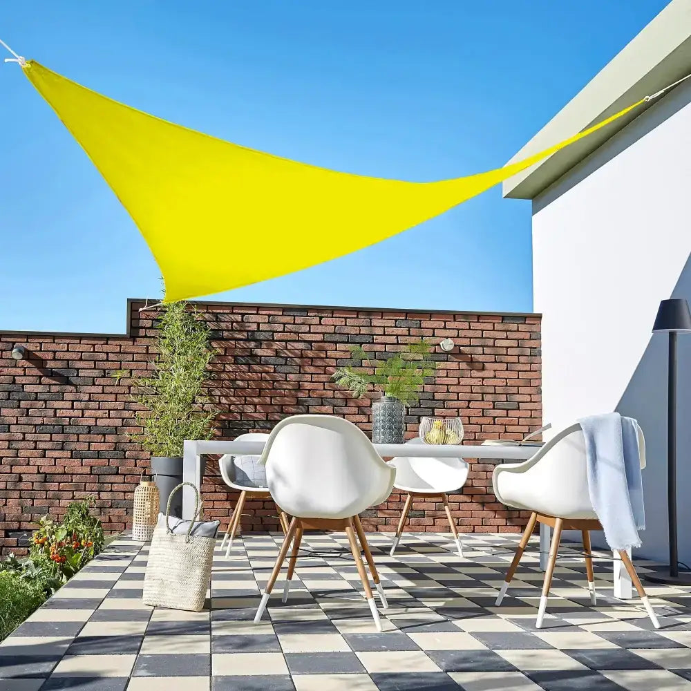 Toldo Vela Triangular Amarillo